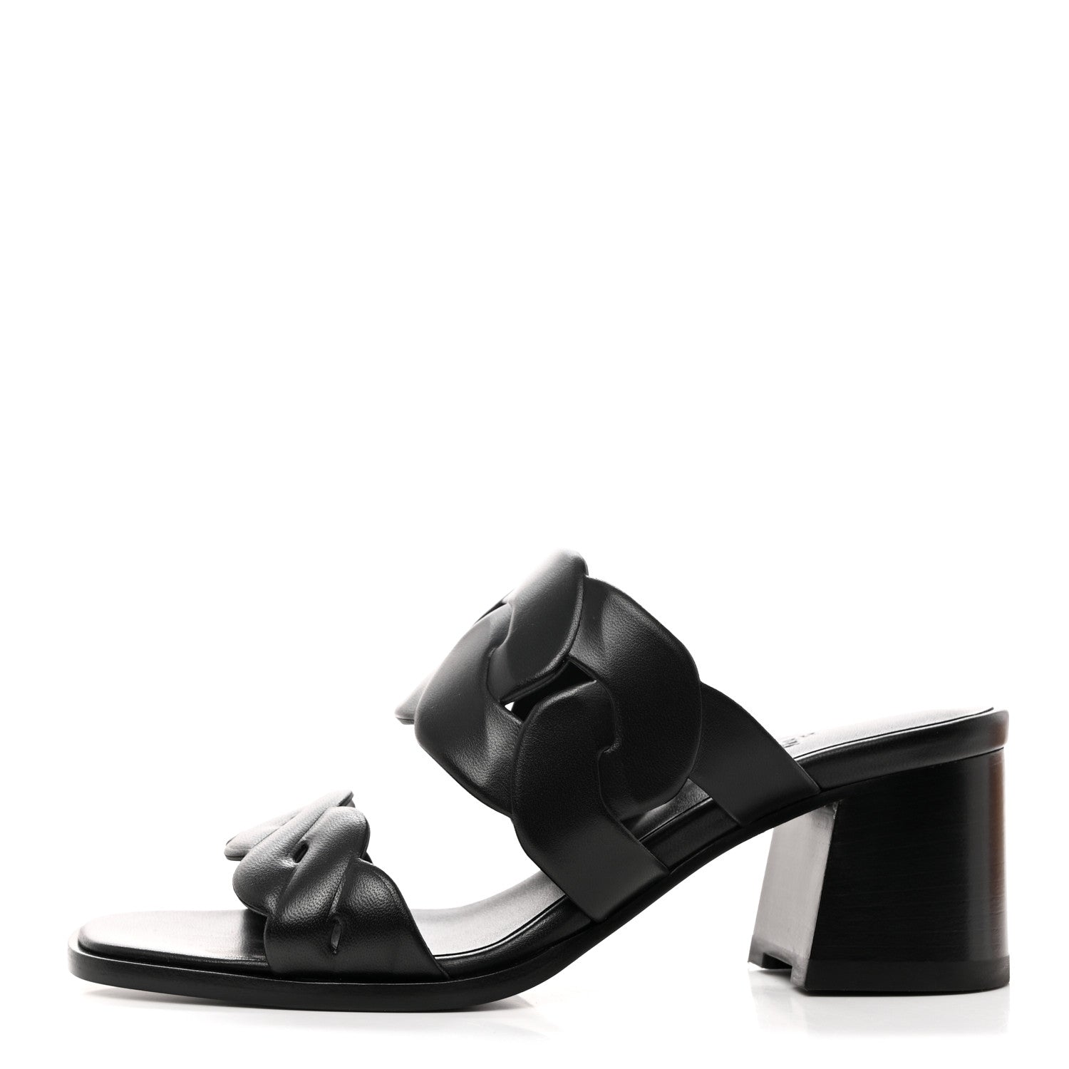 Hermes Nappa Gaby 60 Sandal 37.5 Black 1 of 10