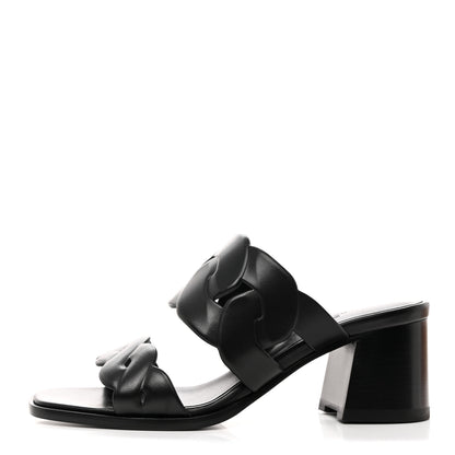 Hermes Nappa Gaby 60 Sandal 37.5 Black 1 of 10