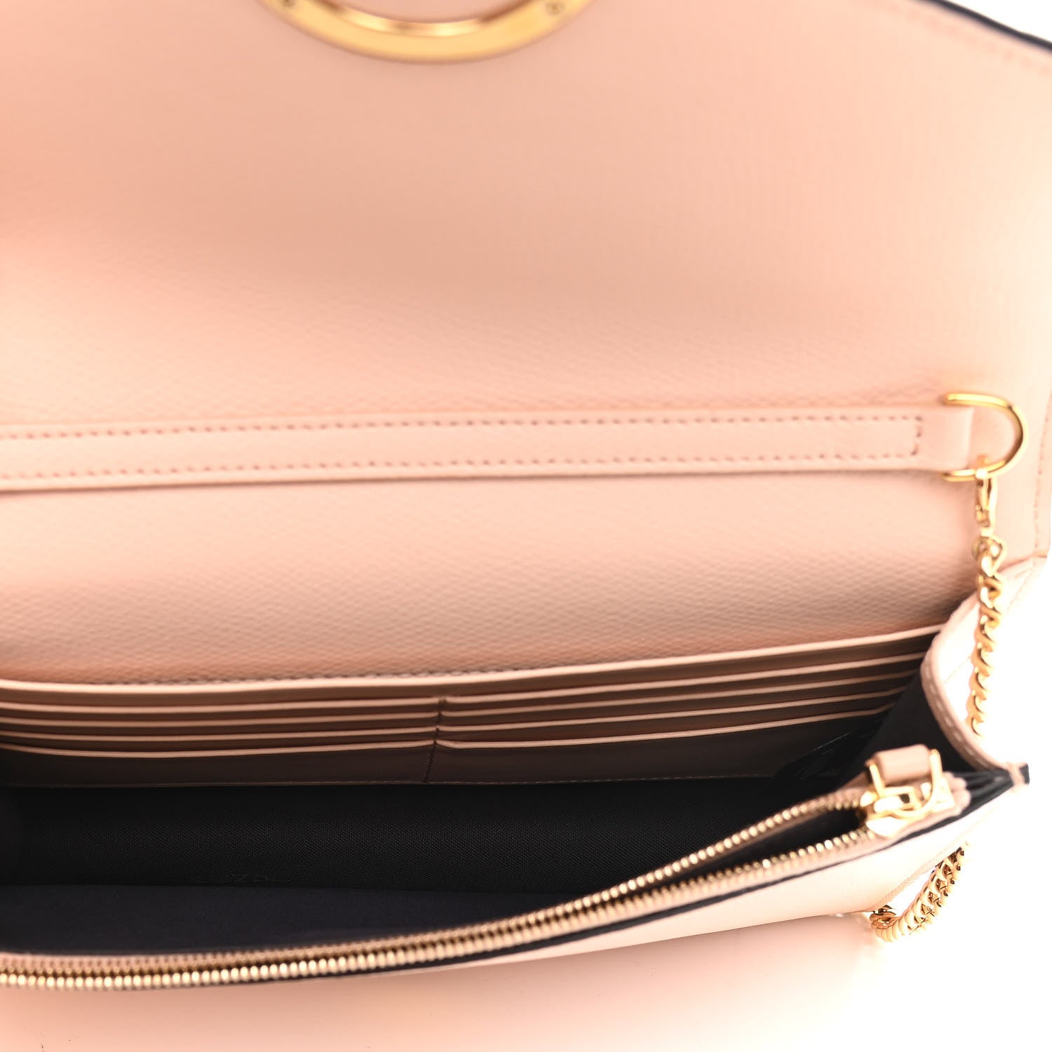 Fendi Vitello Cruise F is Fendi FF 1974 Embossed Medium Envelope Wallet On Chain Maya Black Light Rose 5 of 10