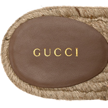 Gucci Nappa Matelasse GG Marmont Espadrille Slide Sandals 40 Porcelain Rose 7 of 11