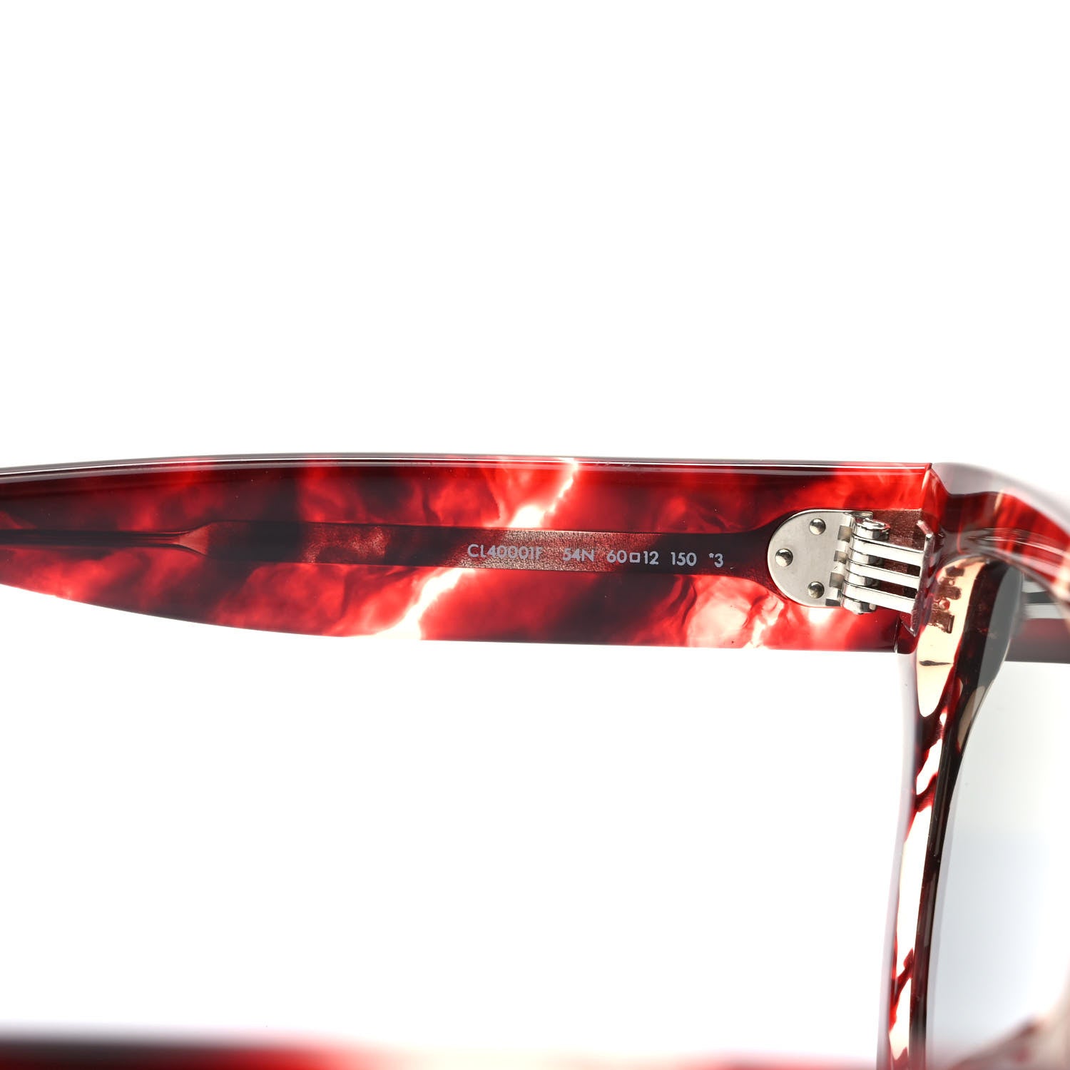 Celine Acetate Aviator Sunglasses CL 40001F Red Havana 6 of 7