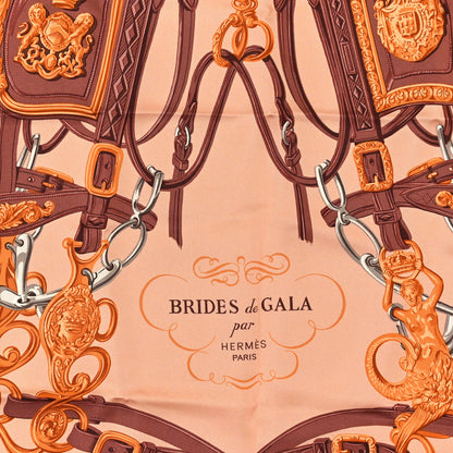 Hermes Silk Brides De Gala Scarf 90 Orange Brown 2 of 3