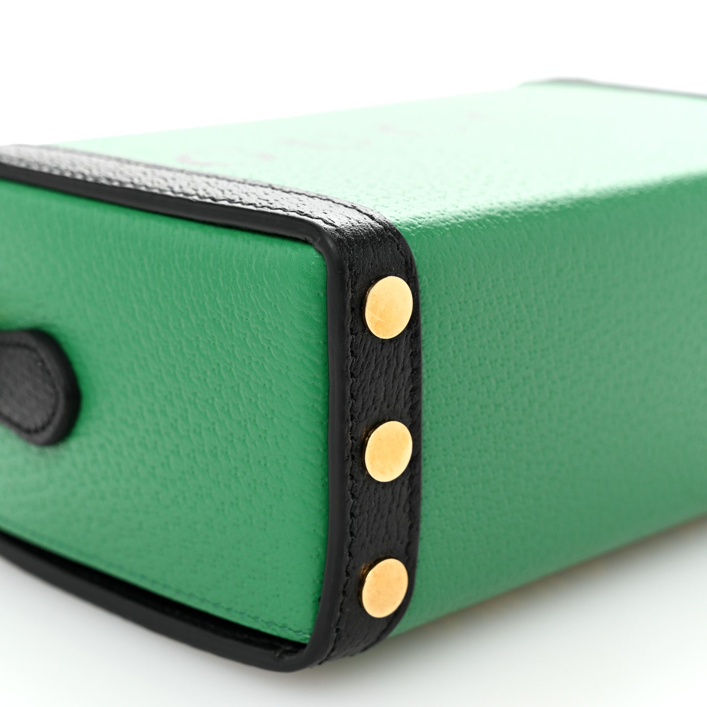 Grained Calfskin Gucci 100 Mini Bag Green