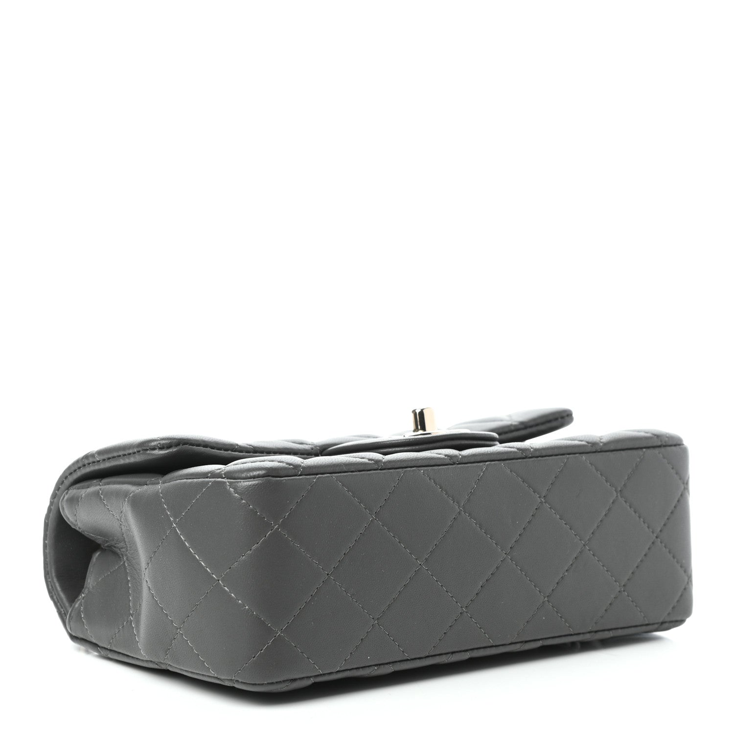 Chanel Lambskin Quilted Mini Rectangular Flap Grey 4 of 10
