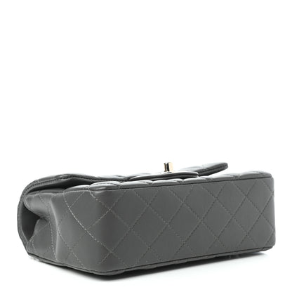Chanel Lambskin Quilted Mini Rectangular Flap Grey 4 of 10