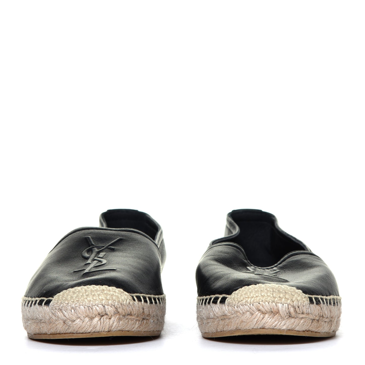 Lambskin Monogram Espadrilles 37 Black