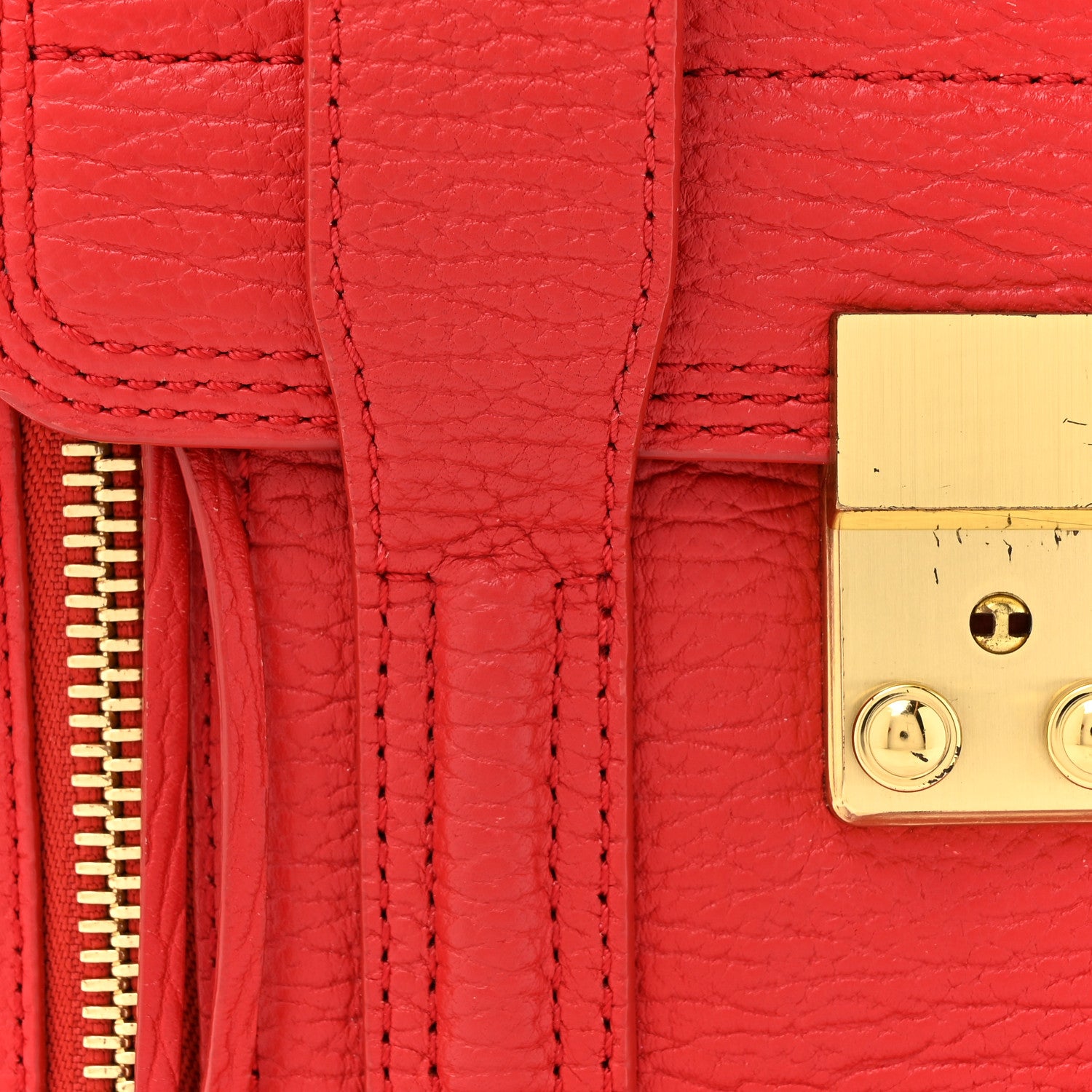 3.1 Phillip Lim Textured Calfskin Mini Pashli Satchel Red 8 of 18