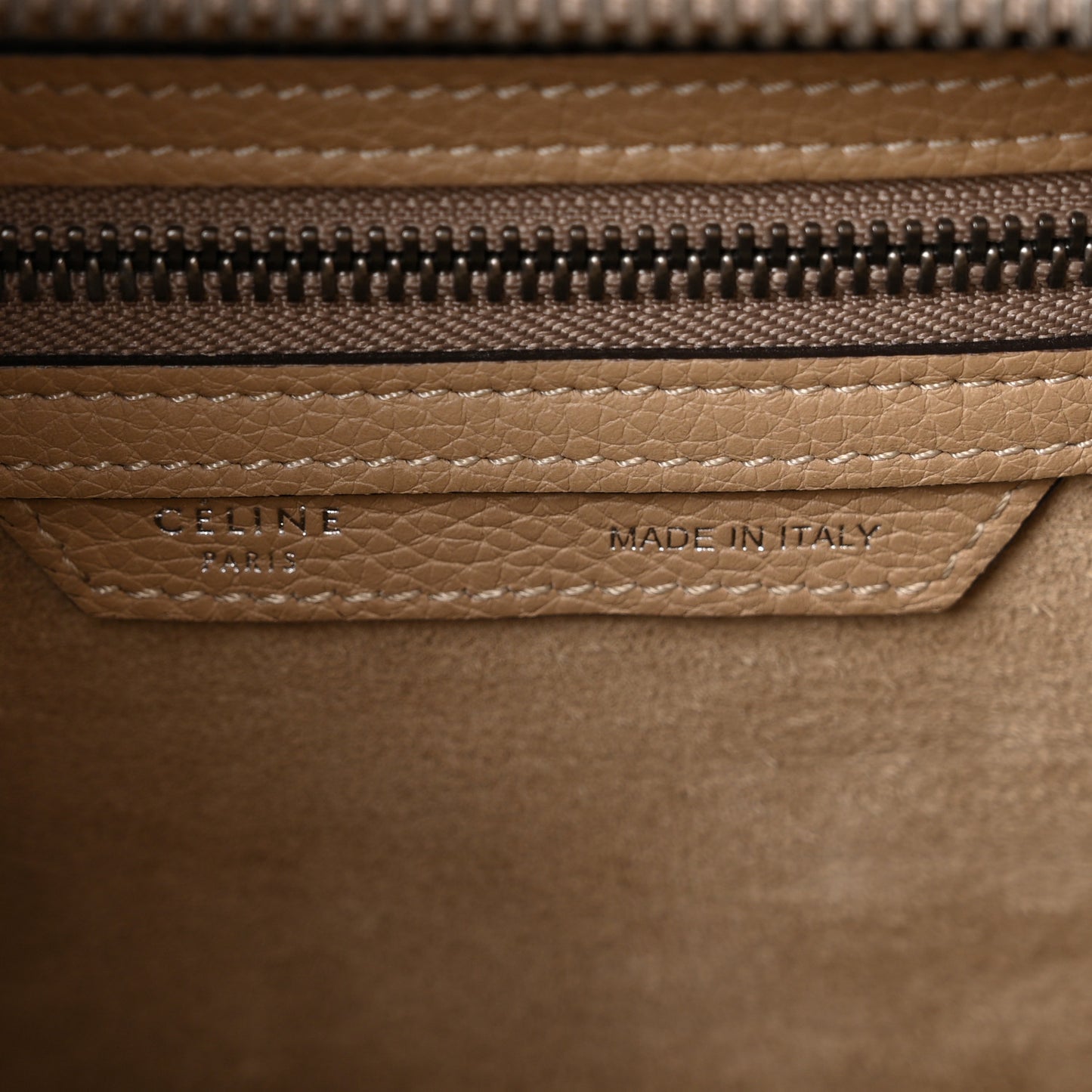 Drummed Calfskin Micro Luggage Dune