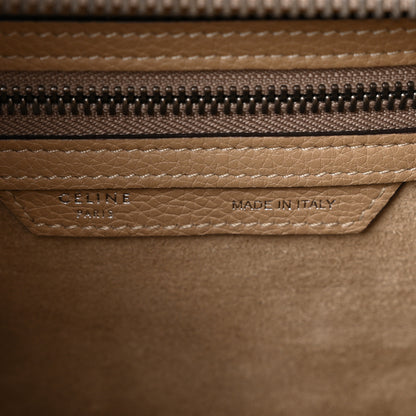 Celine Drummed Calfskin Micro Luggage Dune 6 of 11