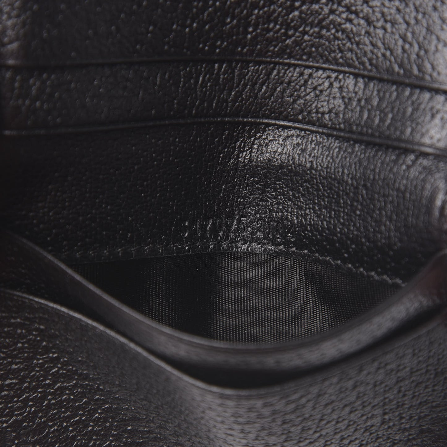 Calfskin Boar Effect GG Marmont Card Case Black