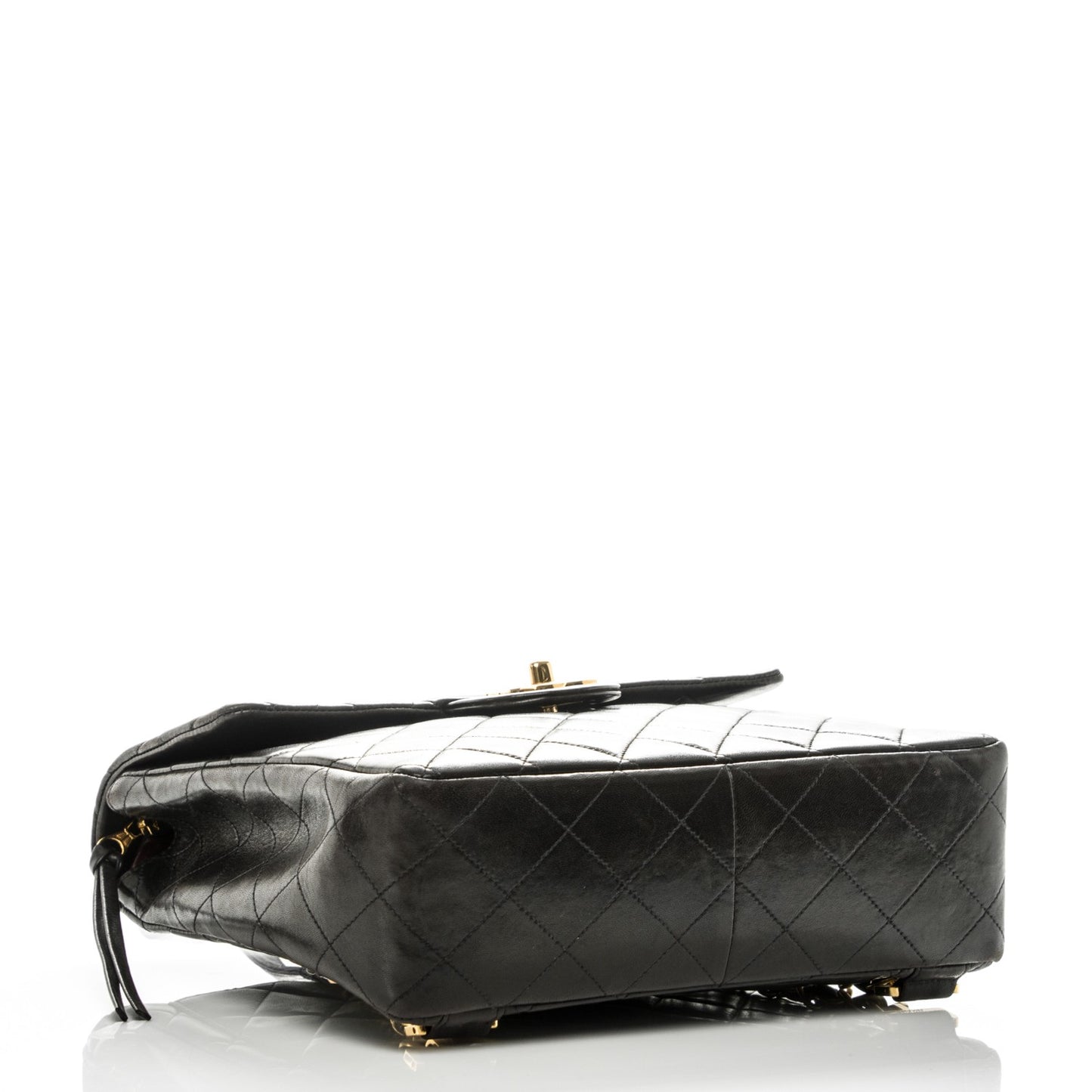 Lambskin Quilted Backpack Black