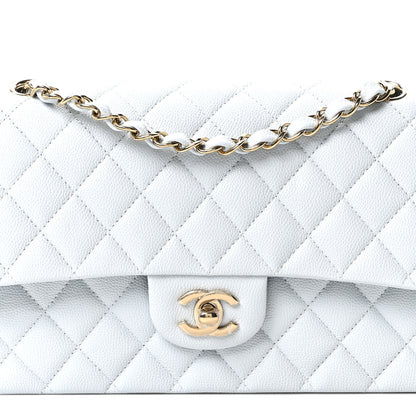 Chanel Caviar Quilted Medium Double Flap Light Blue 8 of 10