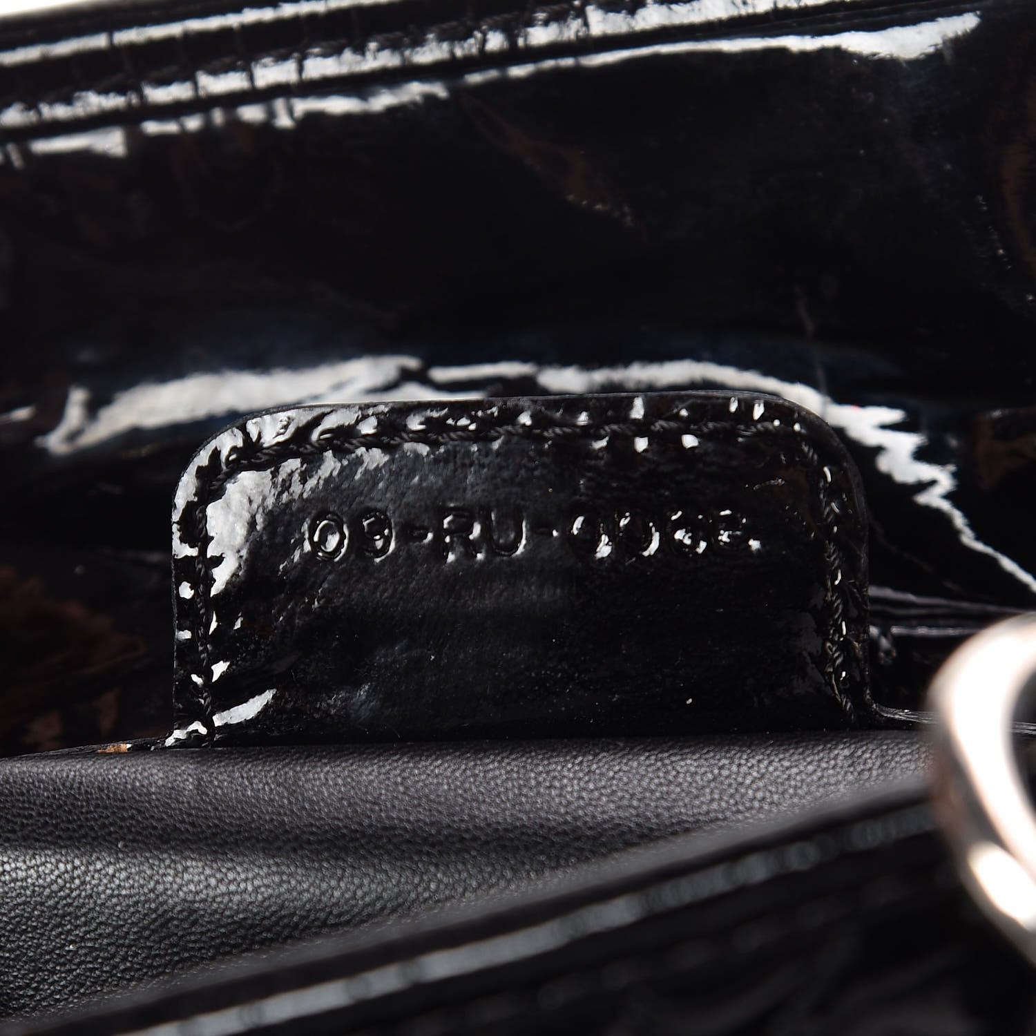 Christian Dior Patent Cannage Dior Tote Black 7 of 9