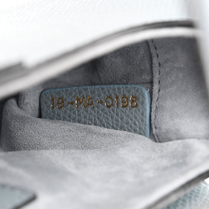 Christian Dior Grained Calfskin Mini Saddle Bag Sky Blue 7 of 11