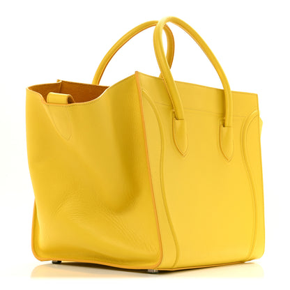 Celine Baby Grained Calfskin Medium Phantom Luggage Yellow 3 of 14
