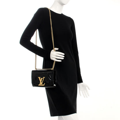 Louis Vuitton Patent Chain Louise MM Black 2 of 8