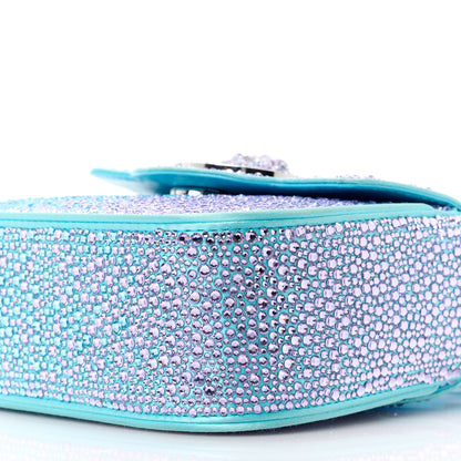 Versace Satin Crystal Studded Mini La Medusa Bag Blue 10 of 10