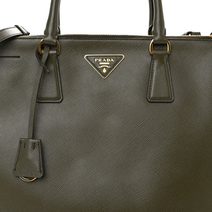 Prada Saffiano Lux Medium Galleria Double Zip Tote Militare 7 of 10