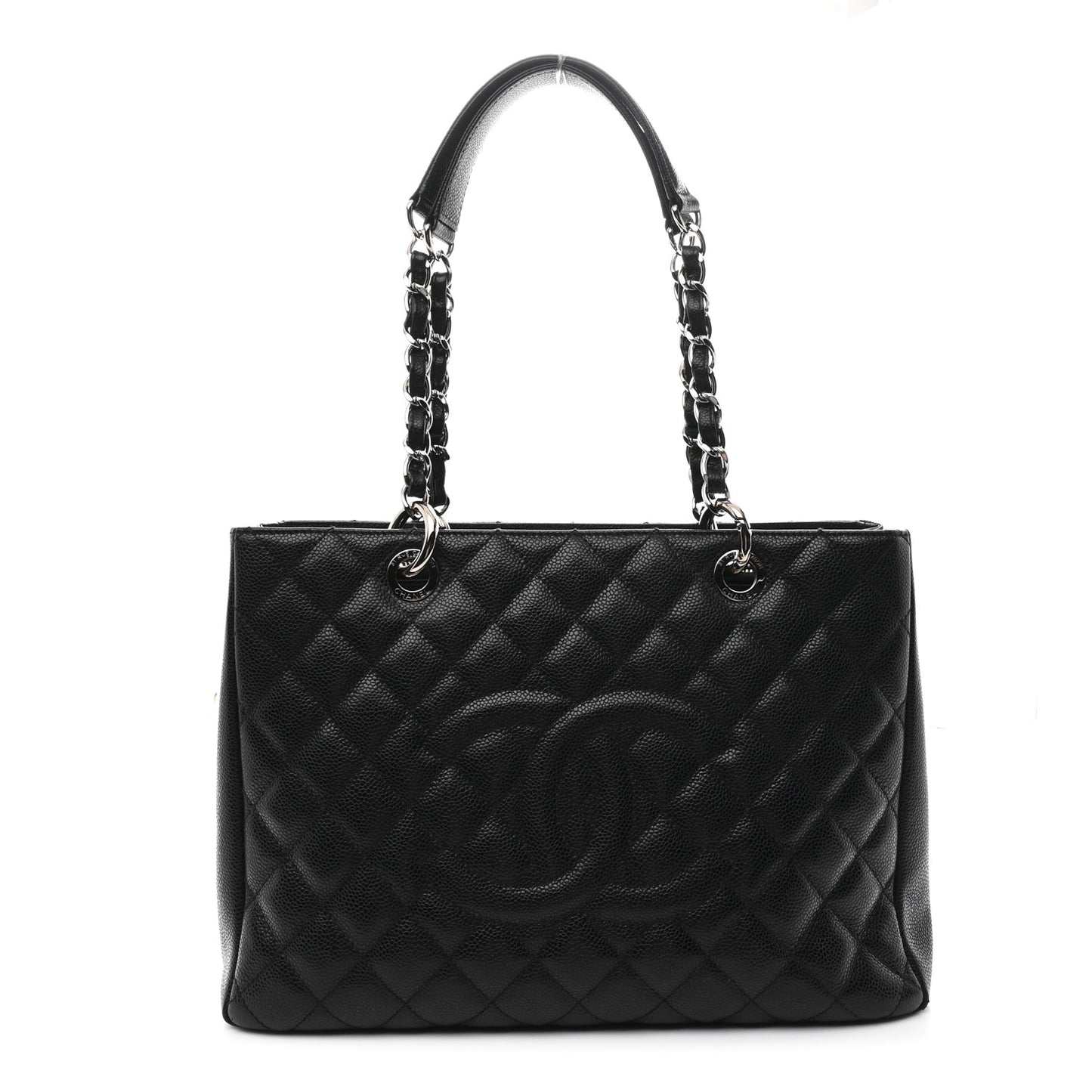 Caviar Quilted Grand Shopping Tote GST Black