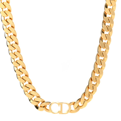 Christian Dior Metal Danseuse Etoile Chain Choker Necklace Gold 1 of 4
