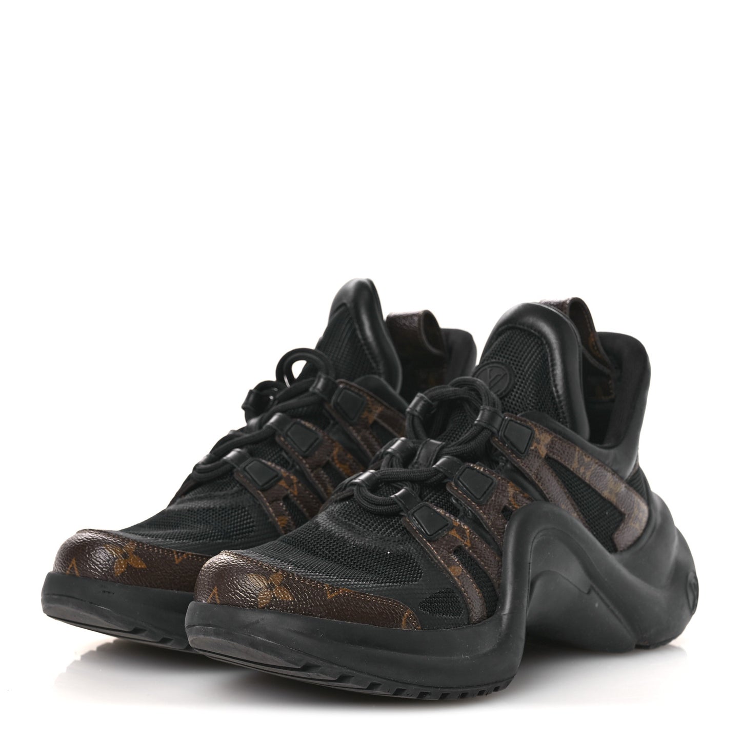 Calfskin Patent Monogram LV Archlight Sneakers 39.5 Black