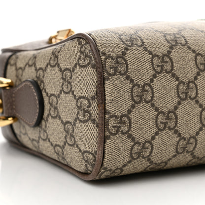 Gucci GG Supreme Monogram Web Small Ophidia Shoulder Bag Brown 9 of 13