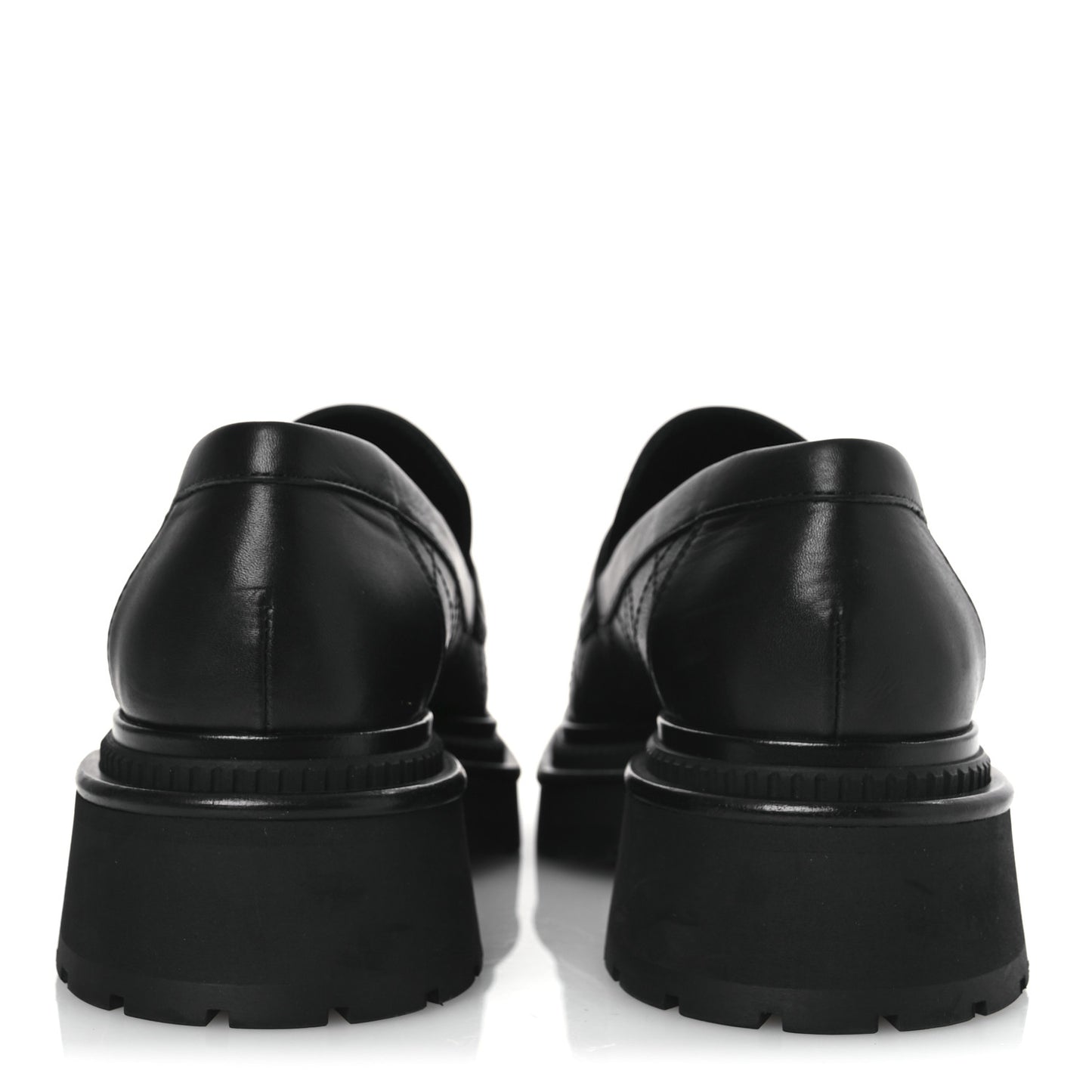 Calfskin Quilted CC Mocassin Loafers 40.5 Black