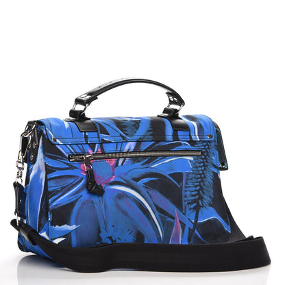 Proenza Schouler Nylon Floral Printed Medium PS1 Satchel Indigo Amethyst 3 of 7