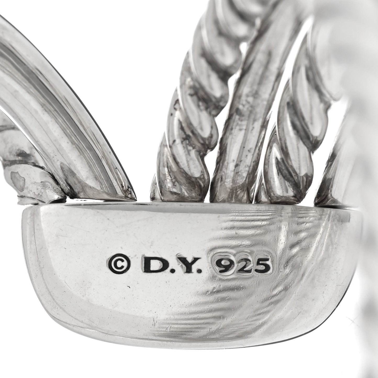 Sterling Silver Diamond 29mm Pure Form Cuff Bracelet