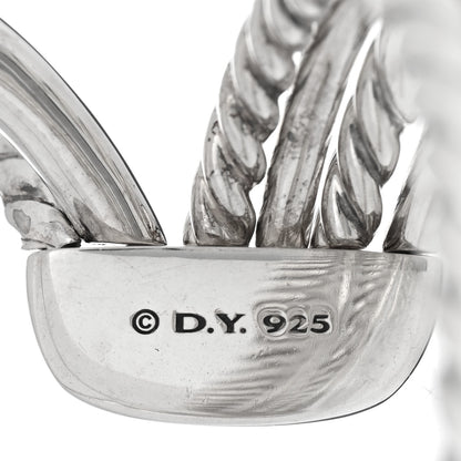 David Yurman Sterling Silver Diamond 29mm Pure Form Cuff Bracelet 3 of 3