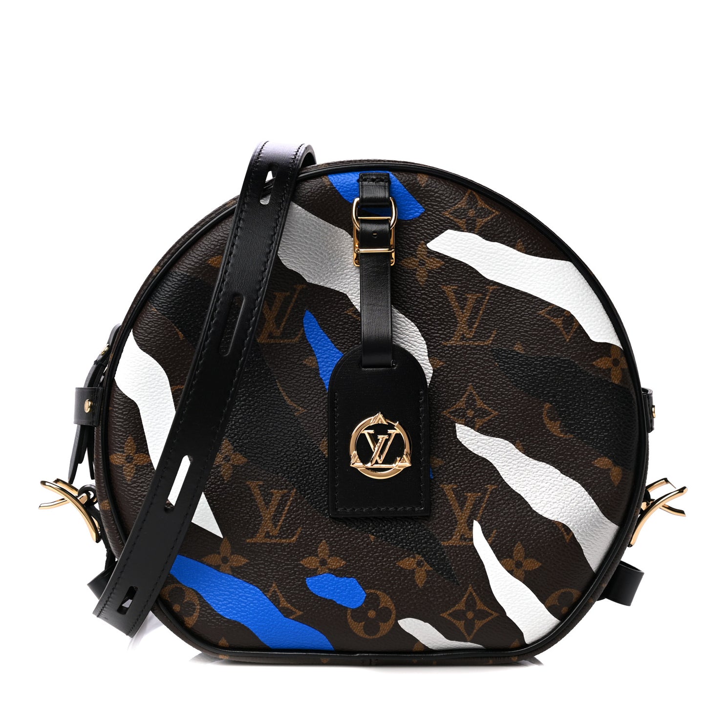 X LOL Monogram Boite Chapeau Souple Blue Silver