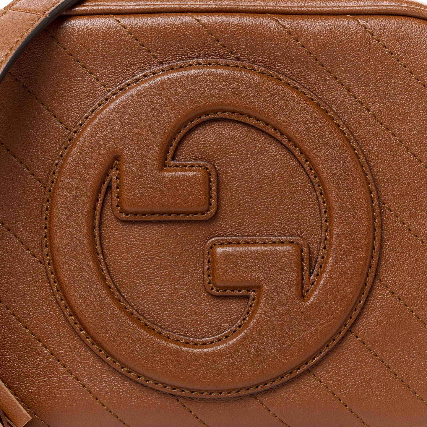 Sakai Be Green Calfskin Diagonal Stitched Small Blondie Shoulder Bag Cuir