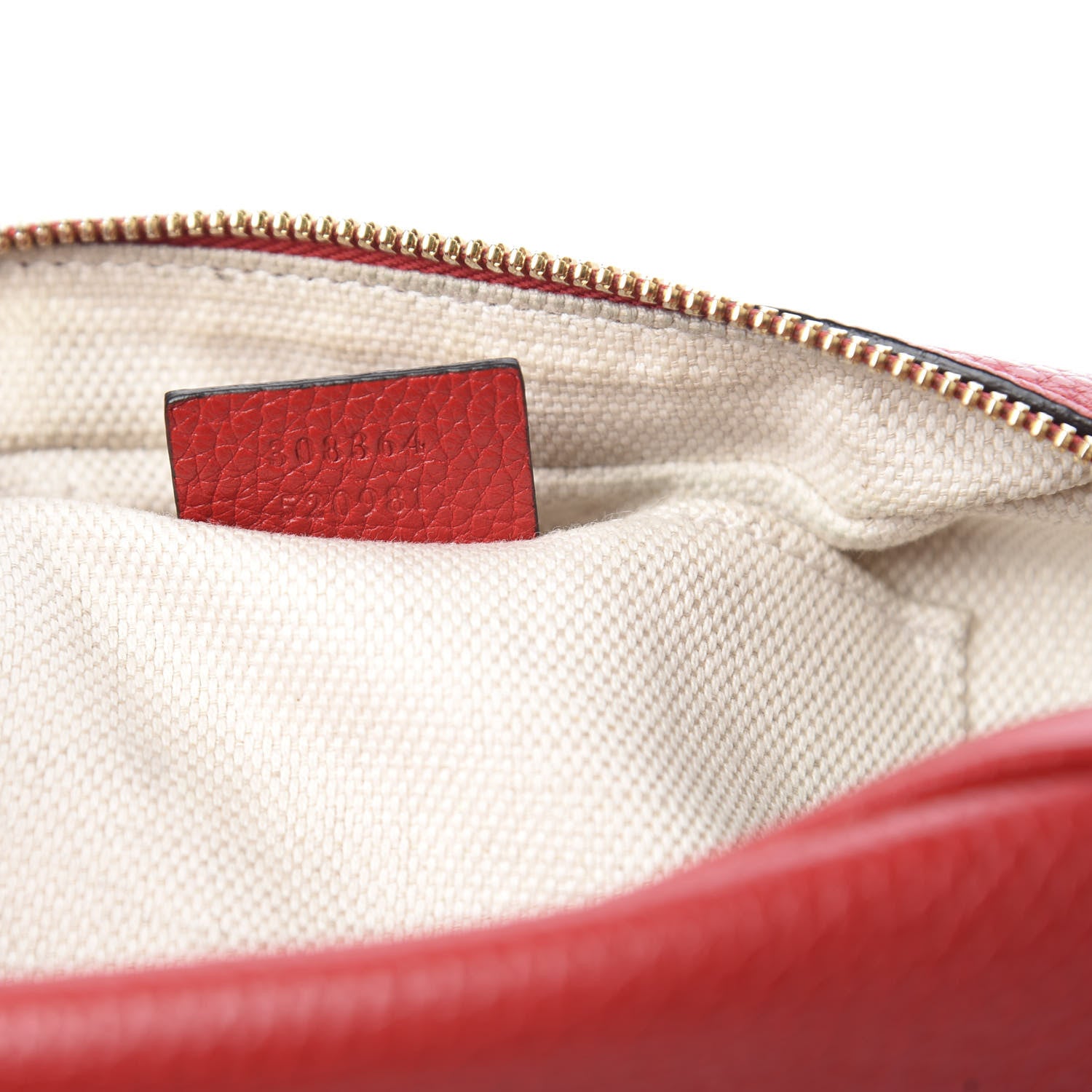 Gucci Pebbled Calfskin Small Soho Disco Bag Tabasco Red 6 of 9