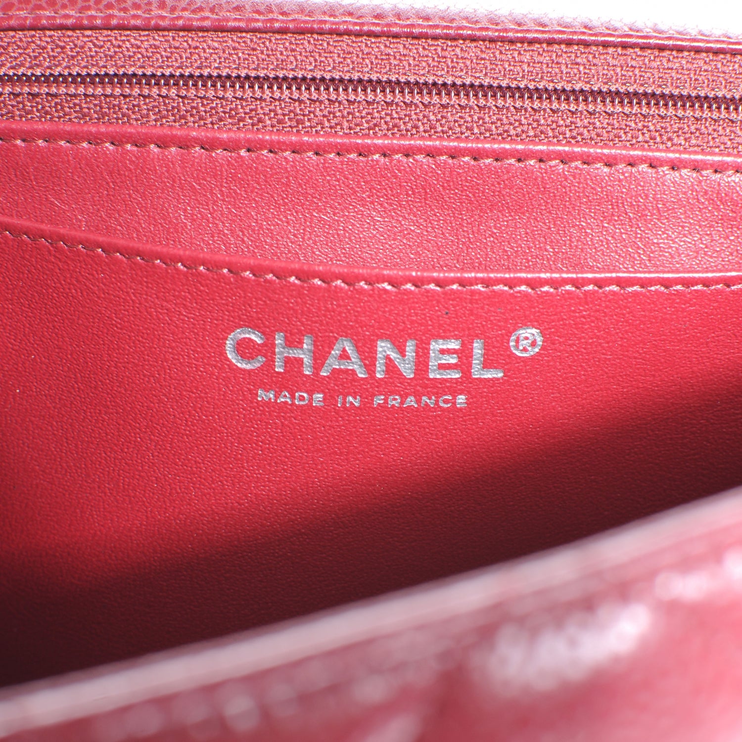 Chanel Caviar Maxi Single Flap Red 8 of 10