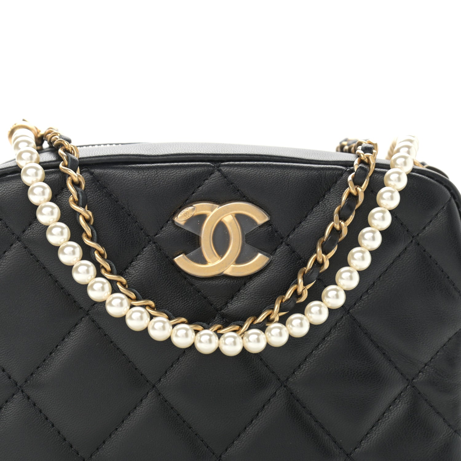 Chanel Lambskin Quilted Mini My Perfect Camera Case Black 8 of 11