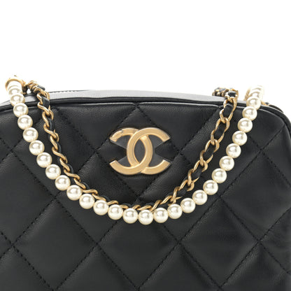 Chanel Lambskin Quilted Mini My Perfect Camera Case Black 8 of 11