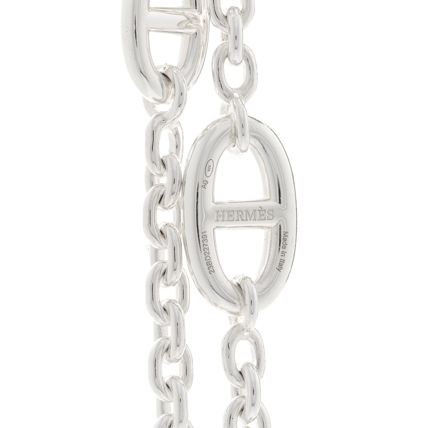 Hermes Sterling Silver Farandole Necklace 120 5 of 6