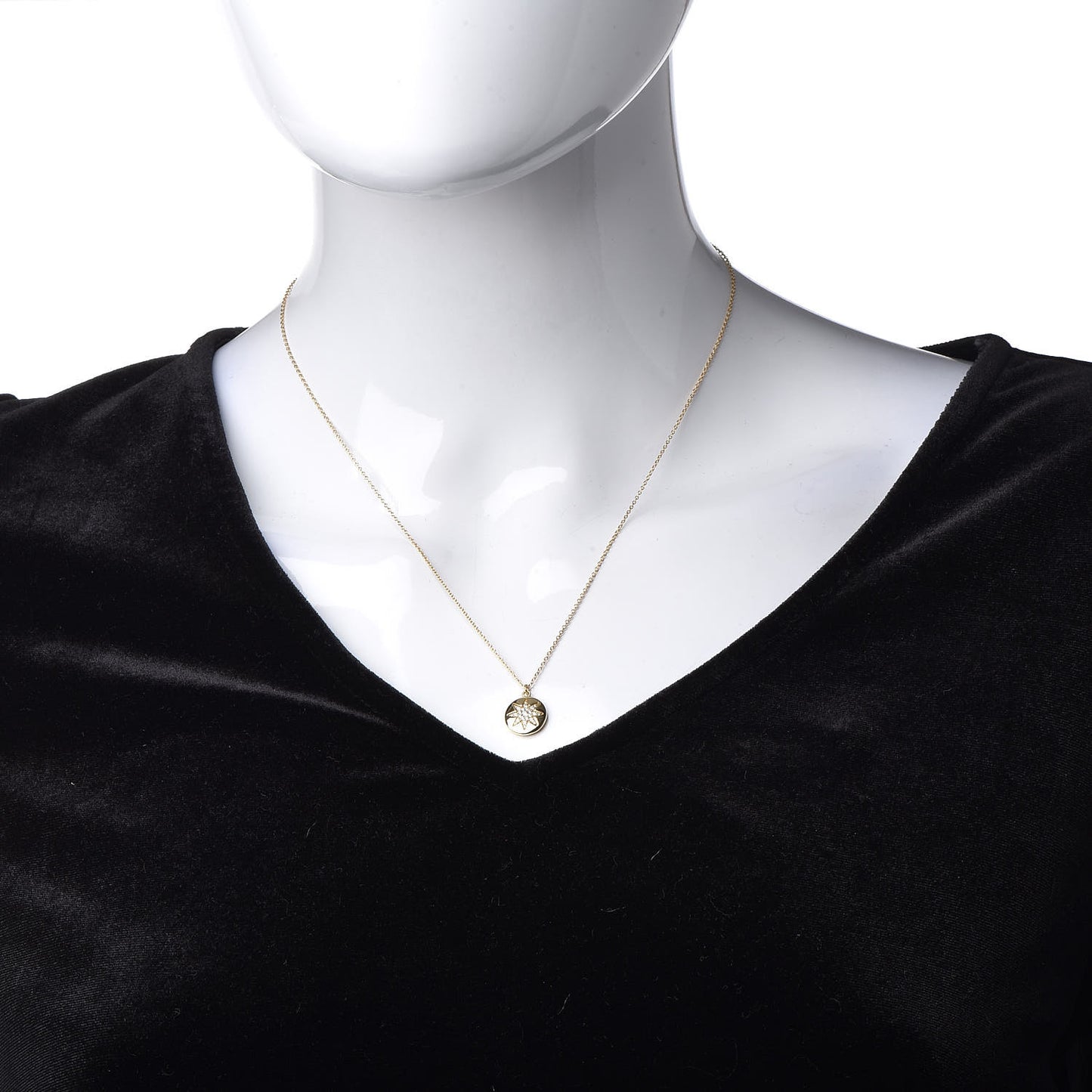 18K Yellow Gold Diamond Paloma Picasso Venezia Stella Pendant Necklace