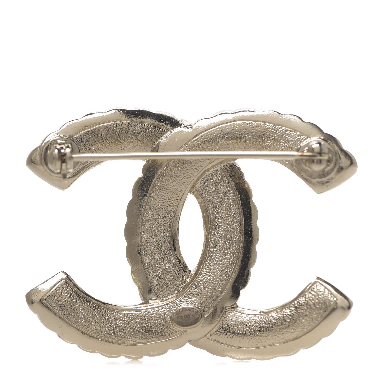 Chanel Pearl Crystal Queen of France CC Brooch Gold 2 of 3
