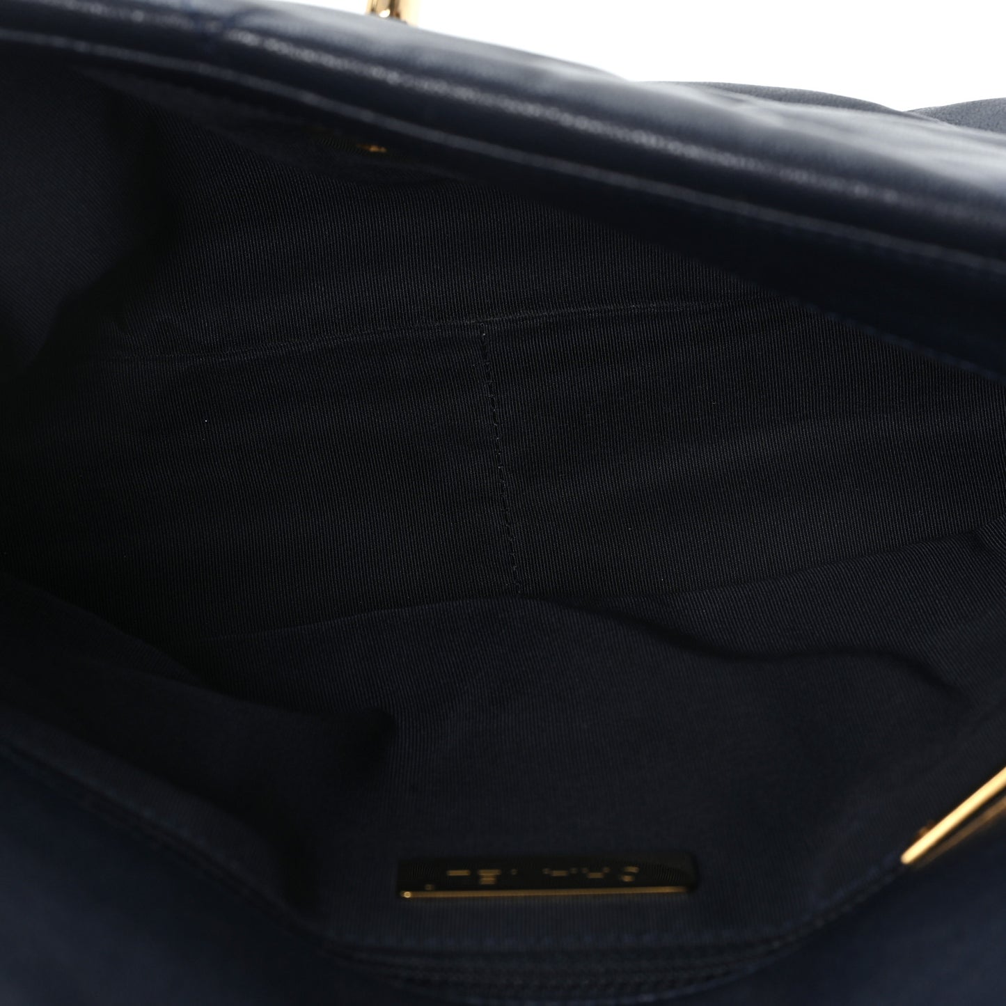 Goatskin Quilted Large Chanel 19 Flap Navy Blue
