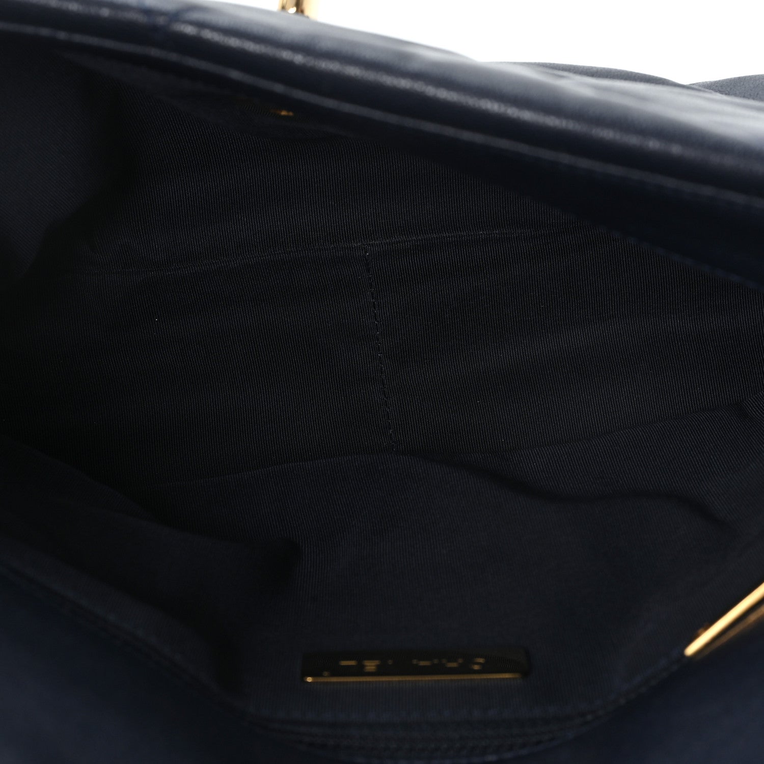 Chanel Goatskin Quilted Large Chanel 19 Flap Navy Blue 5 of 10
