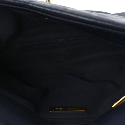 Chanel Goatskin Quilted Large Chanel 19 Flap Navy Blue 5 of 10