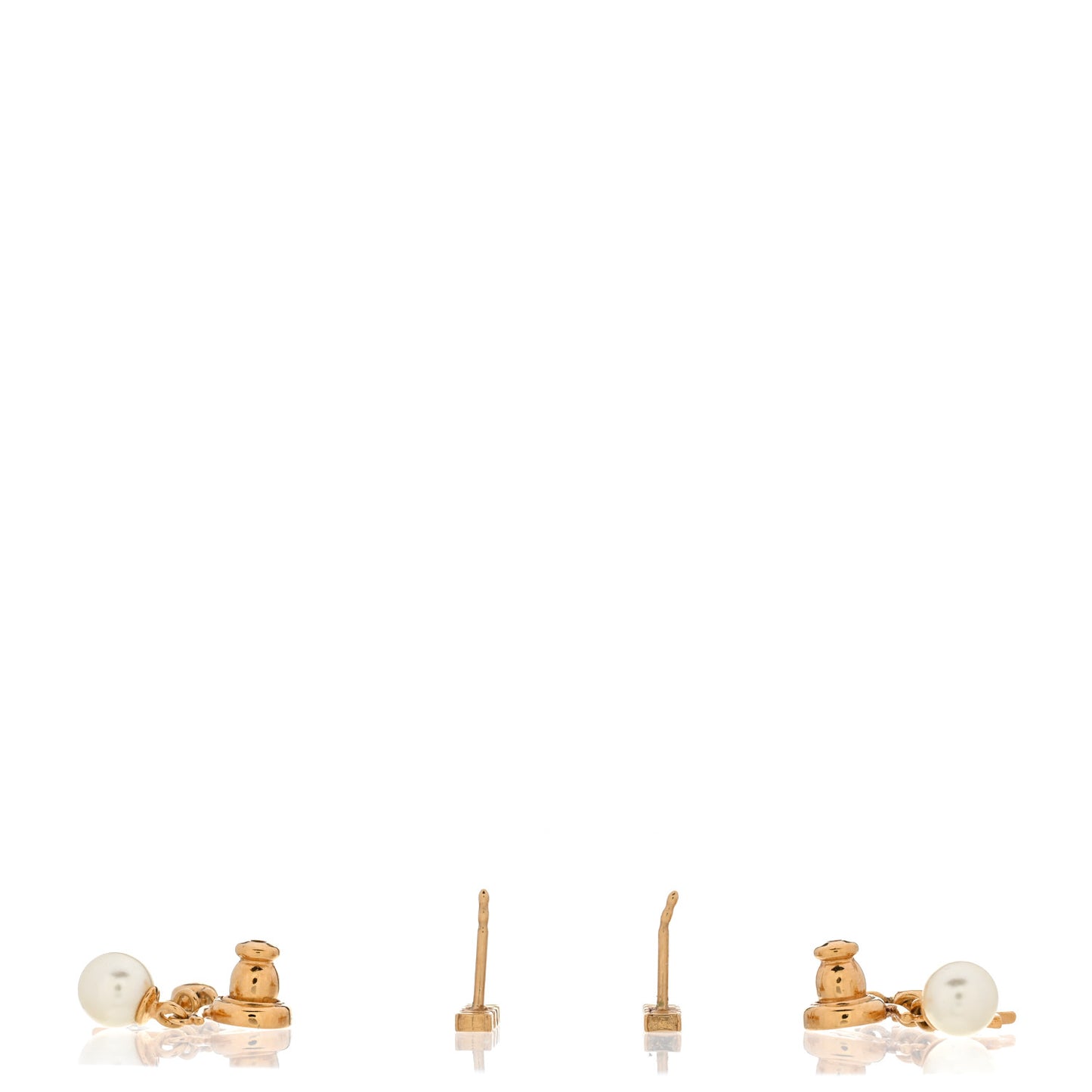 Pearl Crystal Dio(r)evolution Earrings Aged Gold