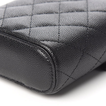 Chanel Caviar Quilted Small Vertical Coco Beauty Vanity Case With Chain Black 7 of 10