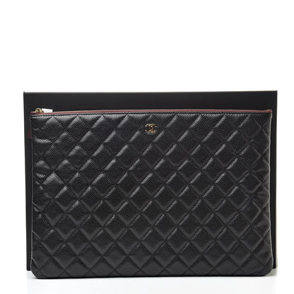 Chanel Caviar Quilted Large Cosmetic Case Black 10 of 10