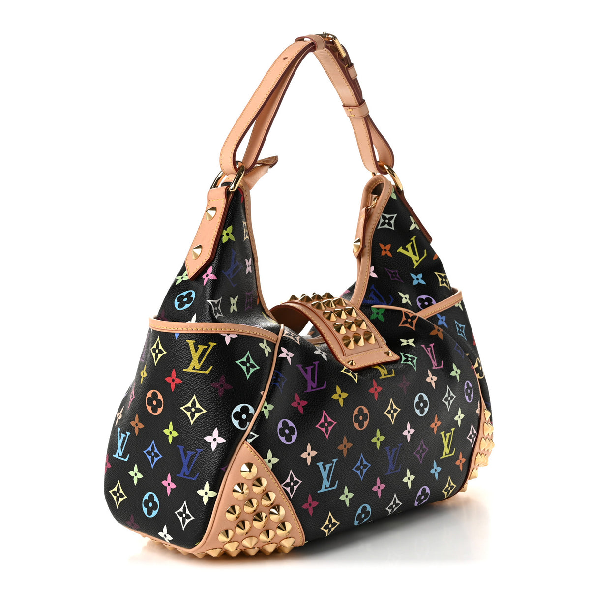 Louis Vuitton Monogram Multicolor Chrissie Black 3 of 9