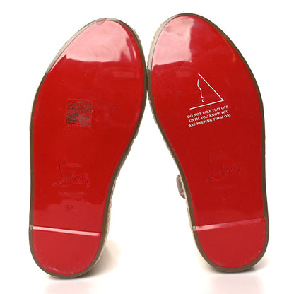 Christian Louboutin Goatskin Super Mariza 130 Espadrille Sandals 37 Black 5 of 8