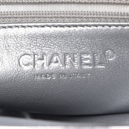 Chanel Metallic Aged Calfskin Quilted Timeless Clutch Silver 6 of 7