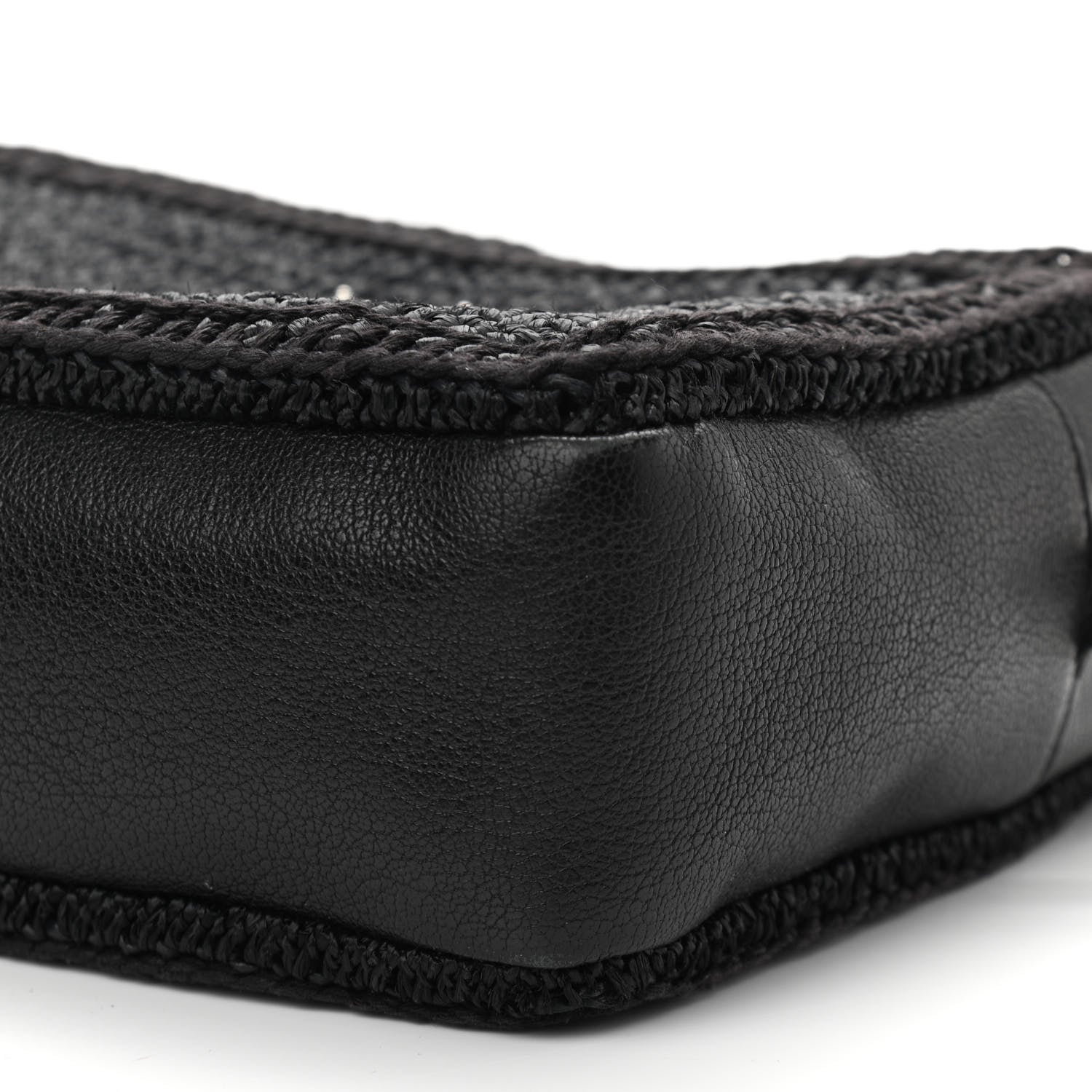 Saint Laurent Raffia Canvas Monogram Lou Camera Bag Black 10 of 11