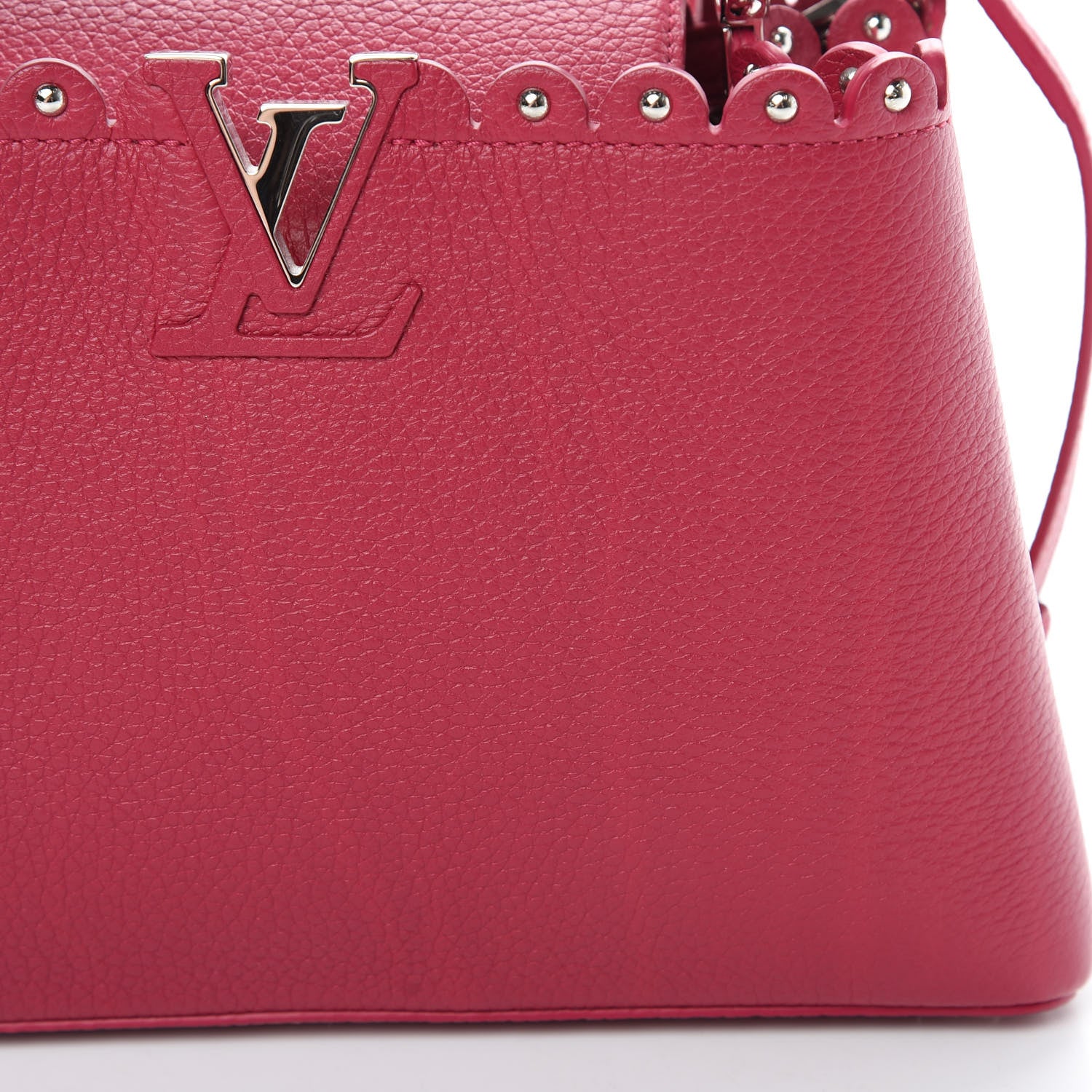 Louis Vuitton Taurillon Lace Croquets Capucines BB Groseille 11 of 11